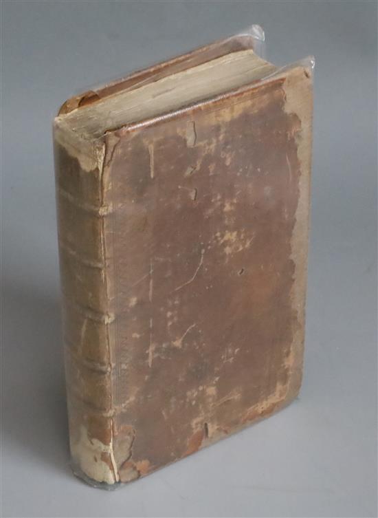 Bohun, William - The Law of Tithes, 8vo, old calf, E and R Nutt et al, London 1730